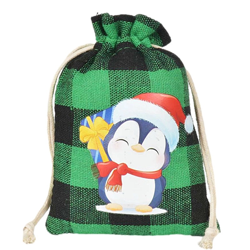 Christmas Party Candy Bag with Snowman Snowflake and Christmas Tree Design | Holiday Gift Bags