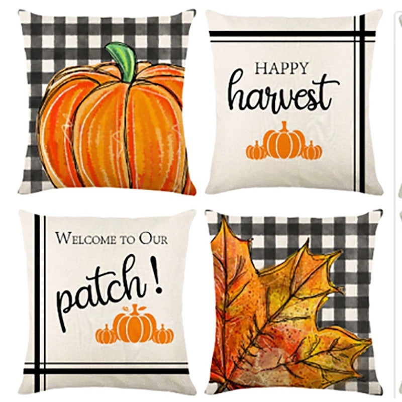 Christmas Geometric Snowflake Cartoon Cushion Cover for Couch Sofa | Home Decor & Cushions