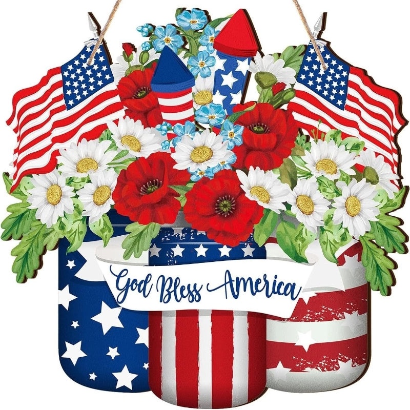 Retro American Flag Wooden Decor for Independence Day|Home Decor