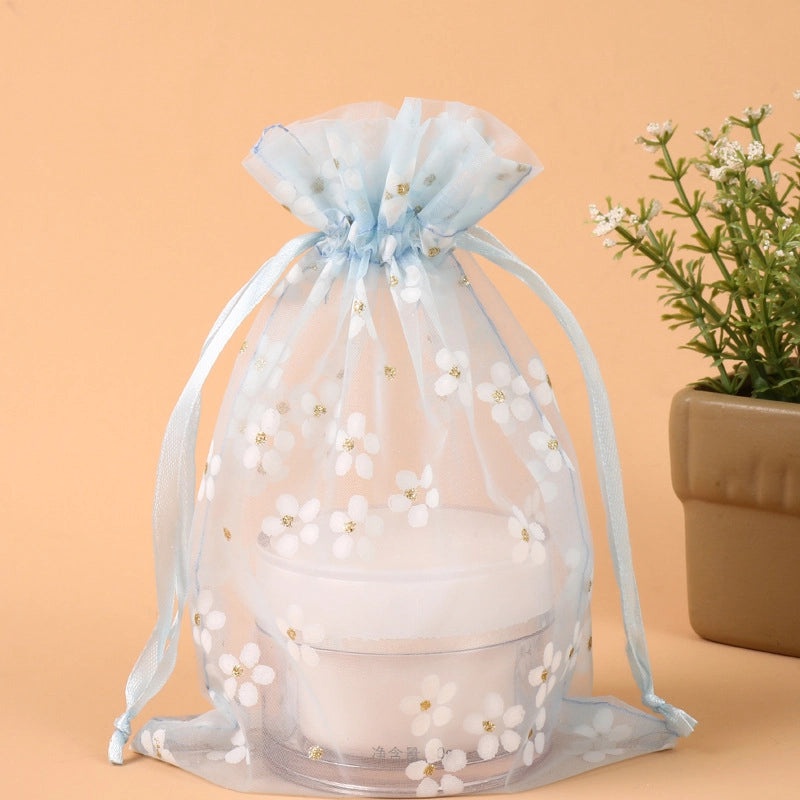 20 Pieces Elegant Organza Flower Gift Bags for Wedding Party Favor | Party Supplies & Gift Packaging