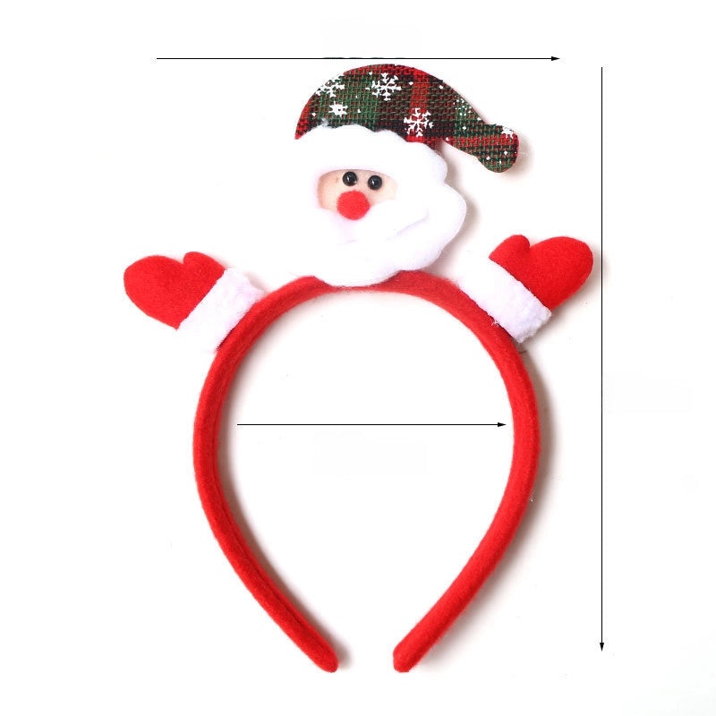 Festive Christmas Hairband with Santa Snowman and Reindeer Antlers for Kids Party Wear|Christmas Accessories