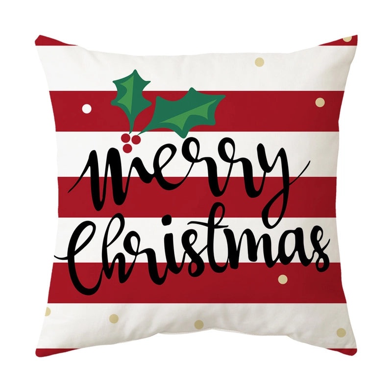 Christmas Tree Santa Elk Holiday Polyester Pillow Covers|Home Decor Pillows