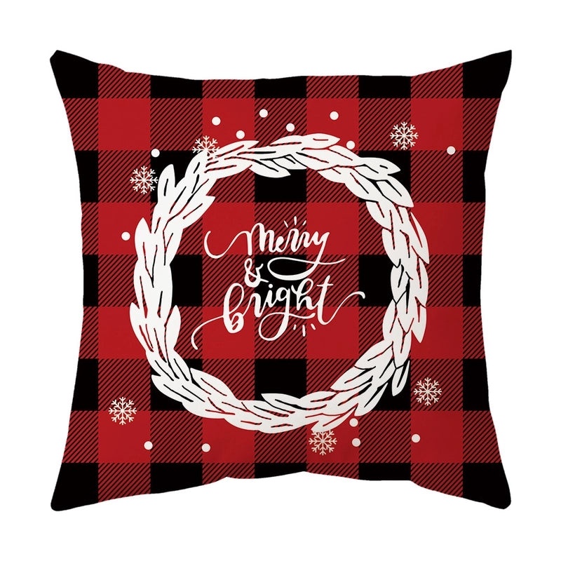 Festive Christmas Tree Snowflake Elk Plush Cushion Covers for Home Decor|Home Decor & Accessories