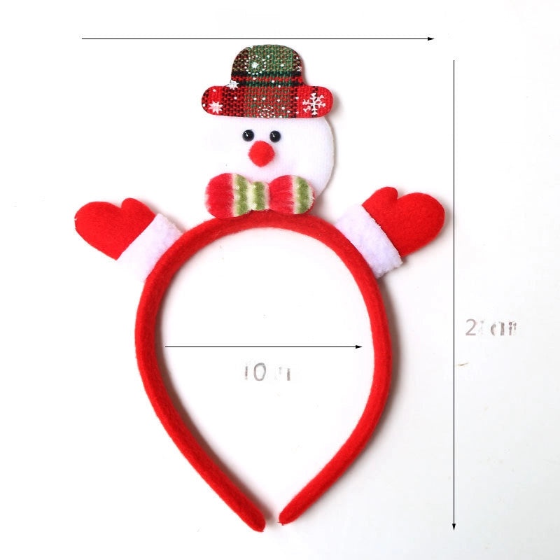 Festive Christmas Hairband with Santa Snowman and Reindeer Antlers for Kids Party Wear|Christmas Accessories