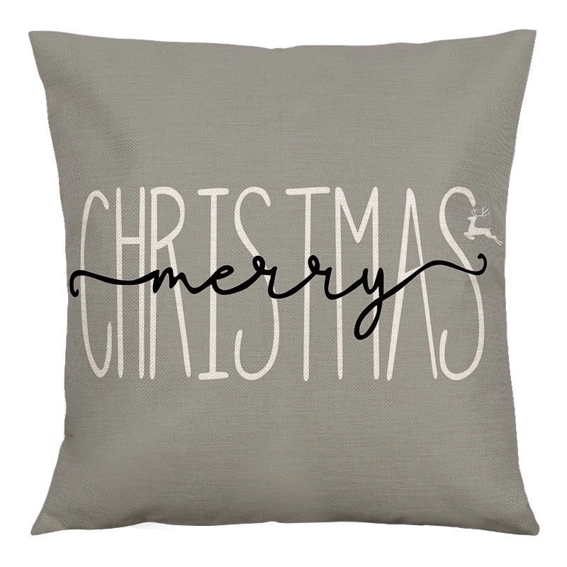 Christmas Tree Letter Linen Pillow Covers|Home Decor Pillows