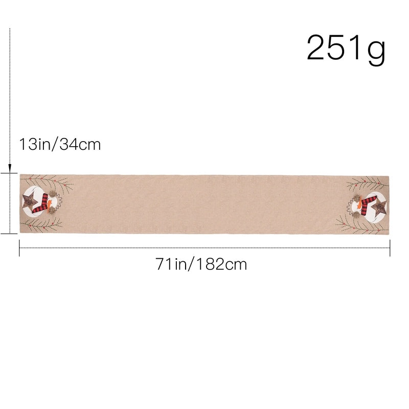 Festive Snowman Tablecloth and Chair Cover Set for Christmas Party Decor|Holiday Party Supplies