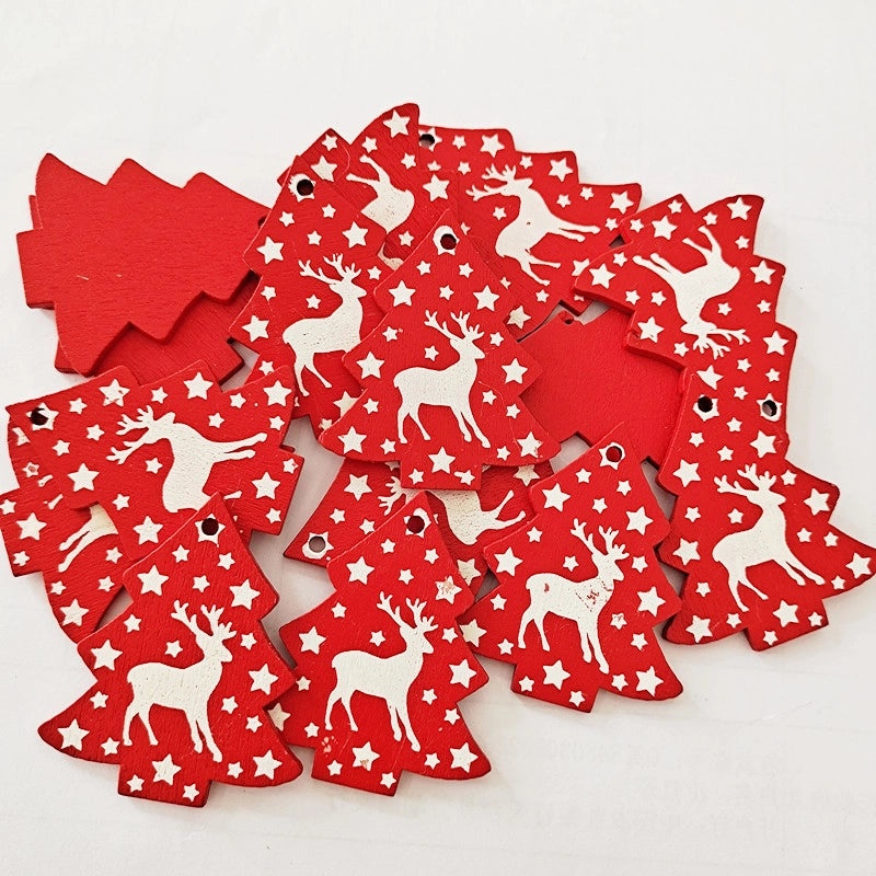 Creative Wooden Christmas Ornaments DIY Home Pendant Crafts Factory Direct | Home Decor & DIY Accessories