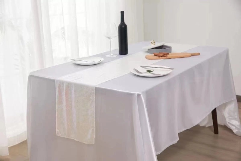 Embroidered Polyester Sequin Table Runner for Wedding & Christmas Decor | Home & Living Table Linens