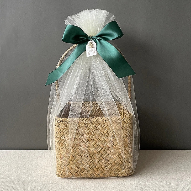 Pastoral Solid Color Wicker Straw Handbag Chic Bohemian Style|Women's Accessories Bags & Purses