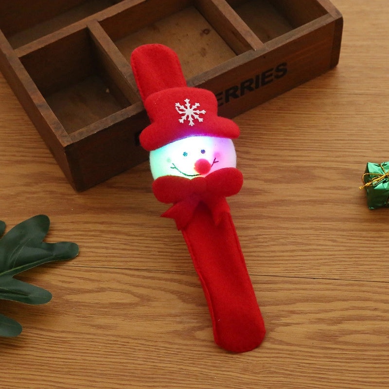 Christmas Light-Up Slap Bracelets for Kids, Snowman & Santa Designs|Kids Jewelry & Accessories