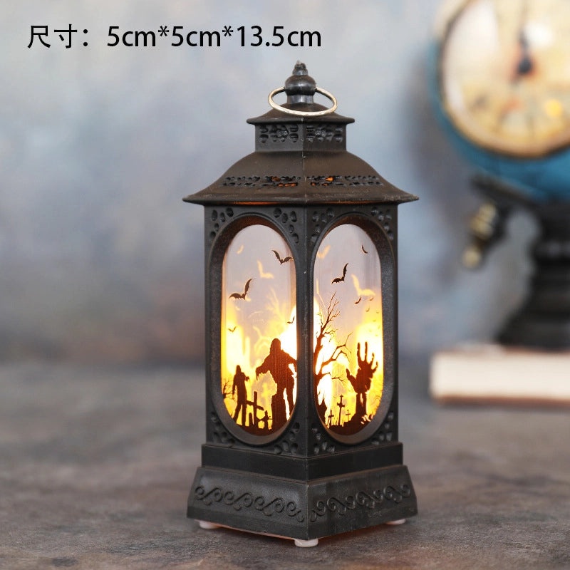Halloween Simulation Flame Lamp Small Oil Lamp Decorative Prop for Bar Desktop Ornaments|Home Decor & Lighting