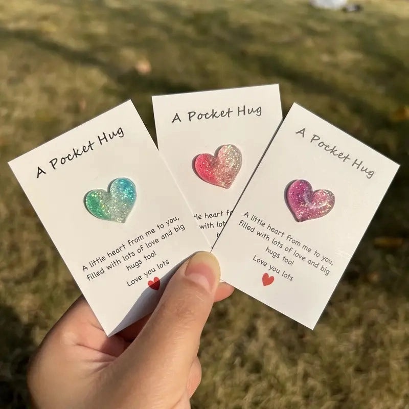 Heart Shaped Solid Color Resin Card Single Piece|Jewelry Accessories