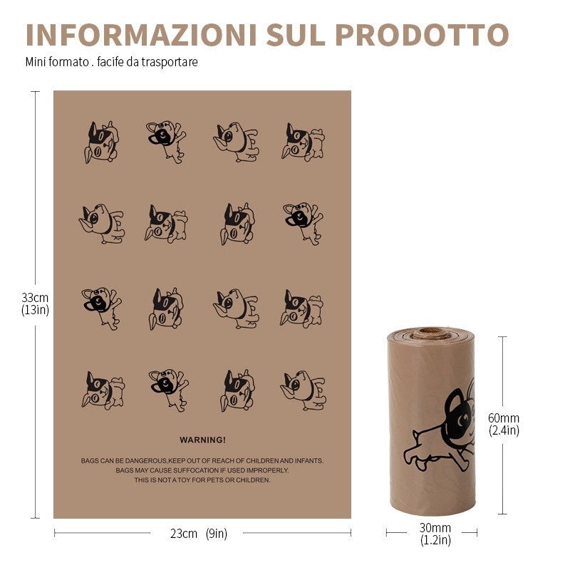 Biodegradable Dog Poop Bags Single Roll|Pet Supplies