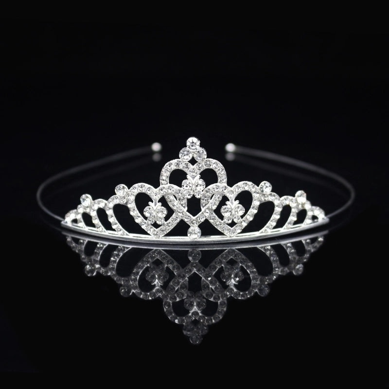Elegant Princess Crown Hairpin with Rhinestone Inlay|Hair Accessories