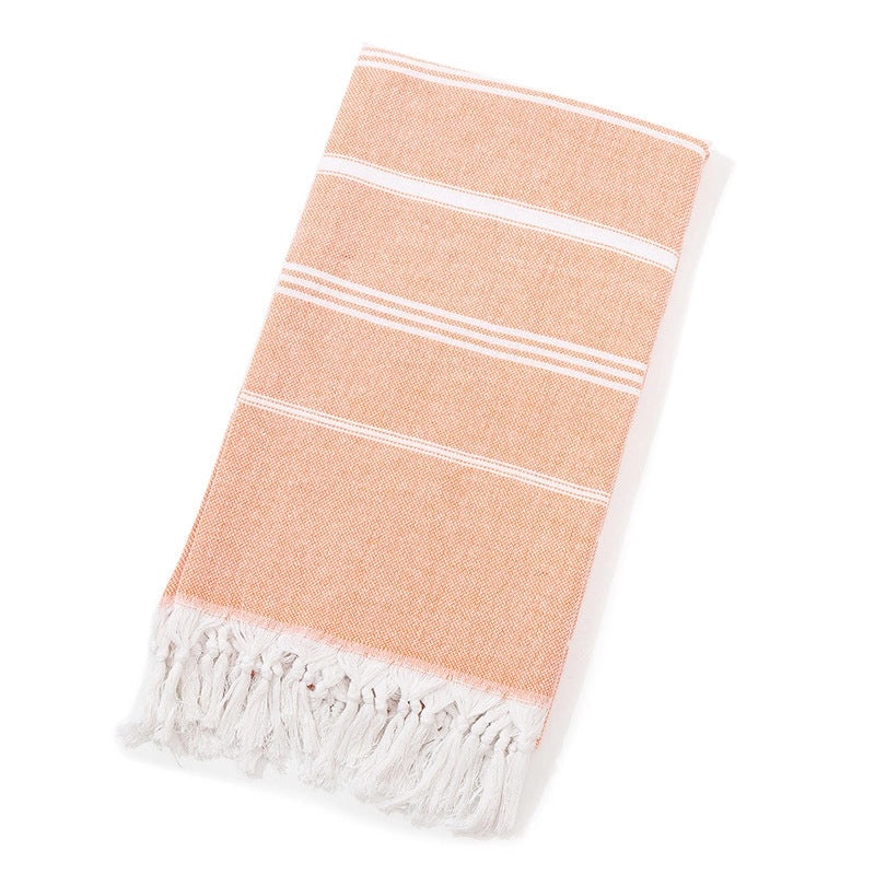 Personalized Cotton Turkish Non-stick Sand-resistant Beach Towel with Tassels | Beach Towels & Shawls