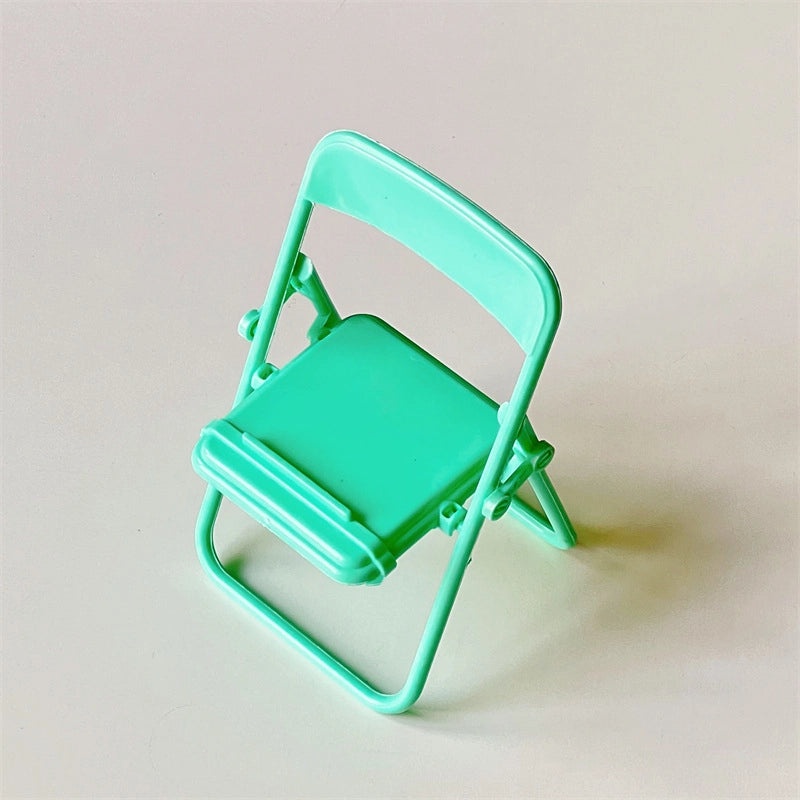 Mini Folding Chair Phone Holder Cute Desktop Stand Creative Lazy Person Mobile Bracket|手机配件