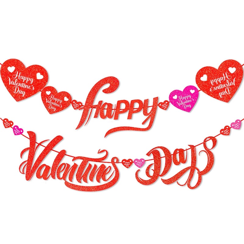 Romantic Heart-Shaped Letter Paper Hanging Ornament for Valentine's Day Festival Decor | Home Decor & Festive Ornaments