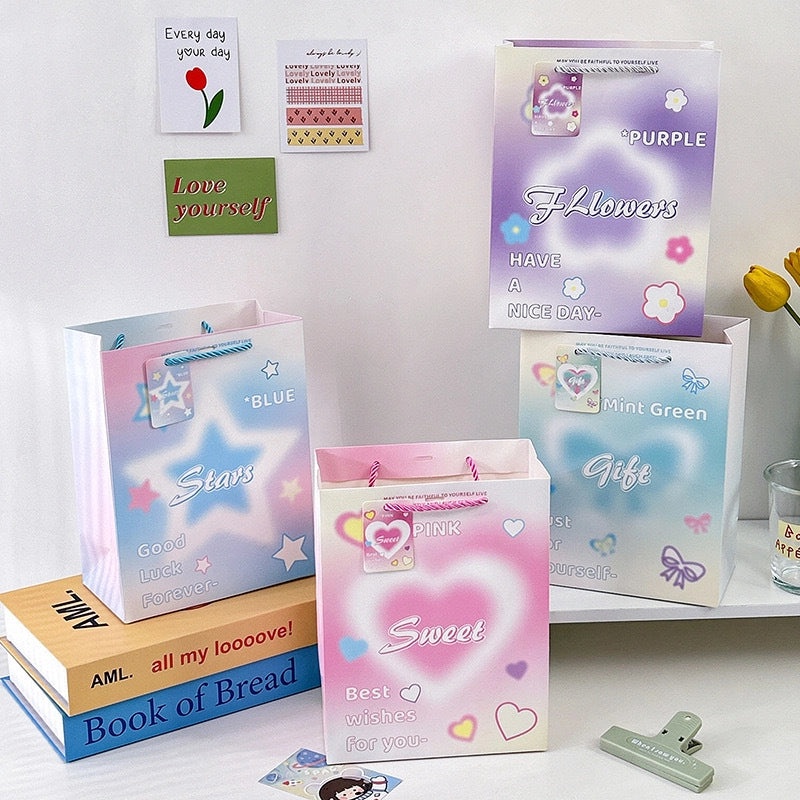 Elegant Thickened White Embossed Card Handbag Gift Bag for Birthday Wedding Wrapping | Gift Bags & Packaging