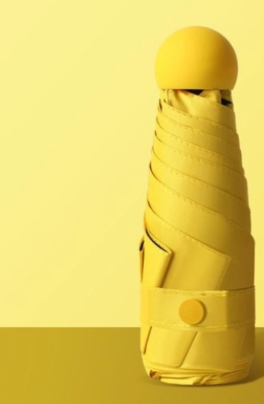 Mini Five-Fold Compact Umbrella | Portable Sun Shade Pocket Umbrella for Sun Protection with Custom Logo | Gifts & Promotional Products