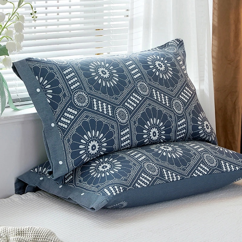 Summer Cotton Gauze Pillowcase with Snaps One Pack 40x60cm & Latex Pillowcase 48x74cm | Home Textiles