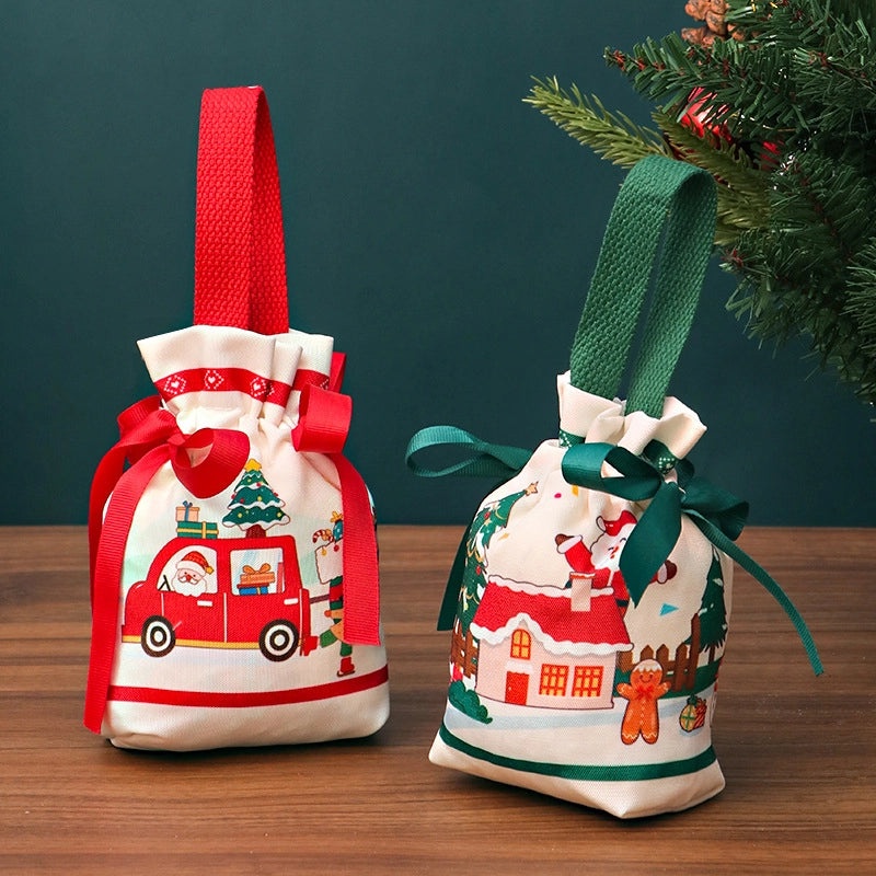 Christmas Tree Santa Claus Knitted Gift Bag | Christmas Gift Bags & Wrapping Supplies