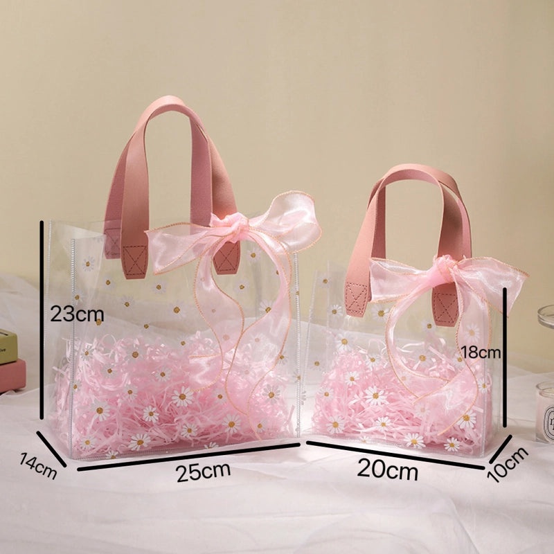 Transparent PVC Gift Bag Handbag High-End Birthday Present Box Elegant Accompanying Gift Bag | Gift Bags & Packaging