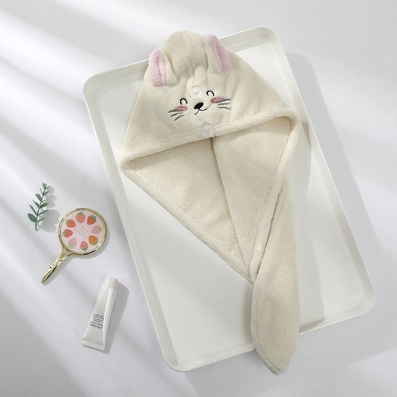 Soft Lady Bear Pattern Coral Fleece Towels with Polyester Brocade Finish|Home Textiles & Towels