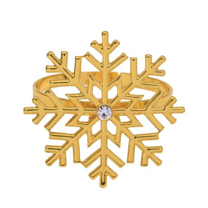 Festive Snowflake Alloy Napkin Ring for Christmas Home Decor | Kitchen & Dining Accessories