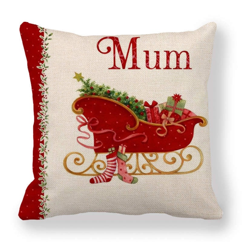 Festive Cartoon Linen Pillow Covers for Couch & Sofa|Home Decor & Pillows