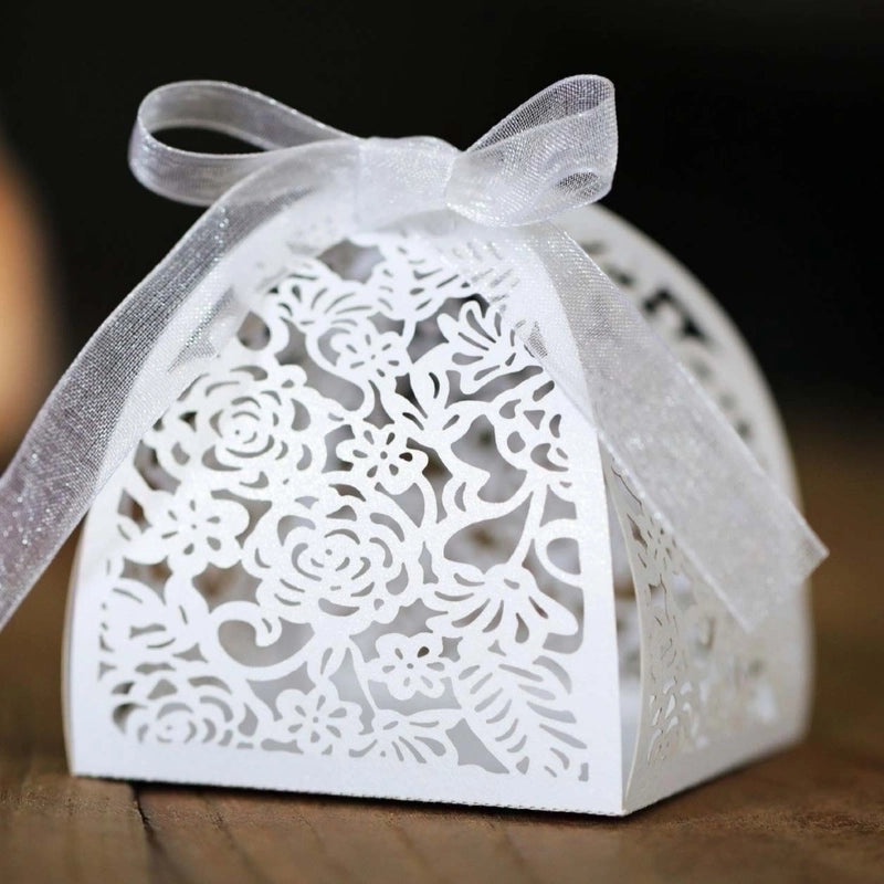 Romantic Floral Paper Gift Bags for Valentine's Day Wedding Banquet | Wedding Accessories