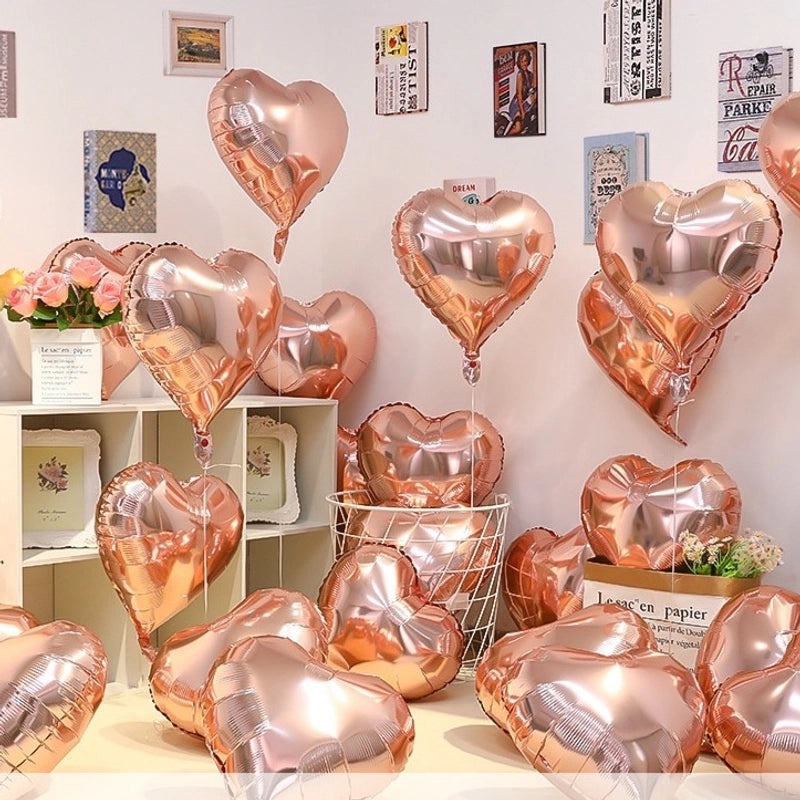 Minimalist Heart Shape Aluminum Foil Balloons for Party Festival Decoration|Party Decorations