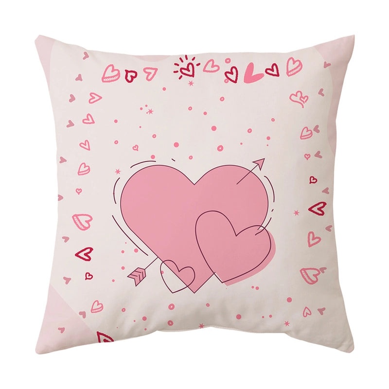 Valentine's Day Romantic Letter Landscape Plush Pillow Covers for Couch and Sofa Decor | Home Decor