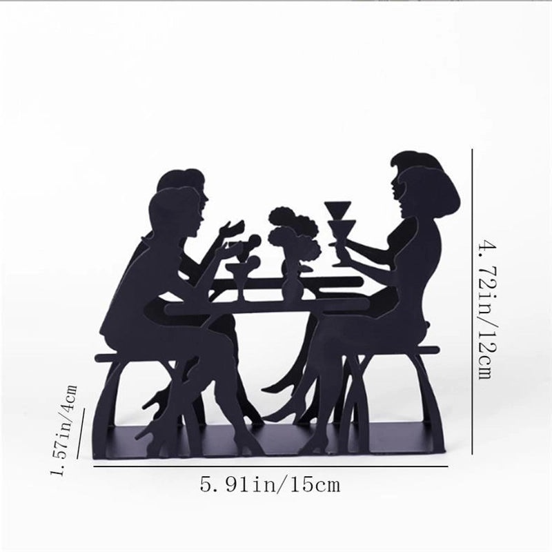 Casual Leaf Design Solid Color Iron Tissue Holder for Home Decor | Home & Living Accessories