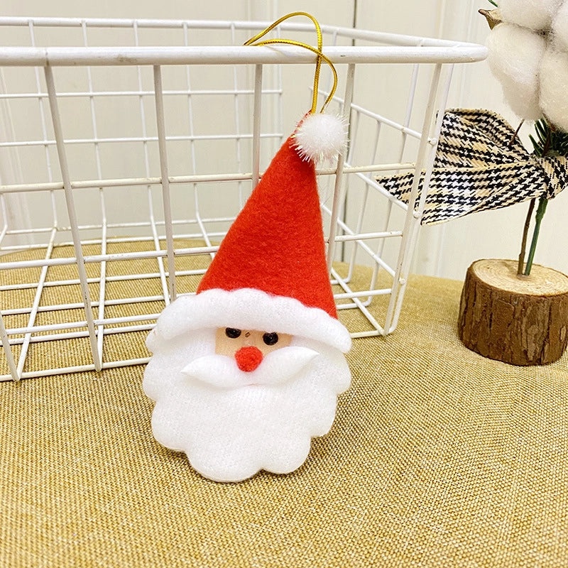 Christmas Fabric Pendants Santa Claus Snowman Deer for Bags Hotels Shopping Mall Holiday Decoration|Christmas Decorations