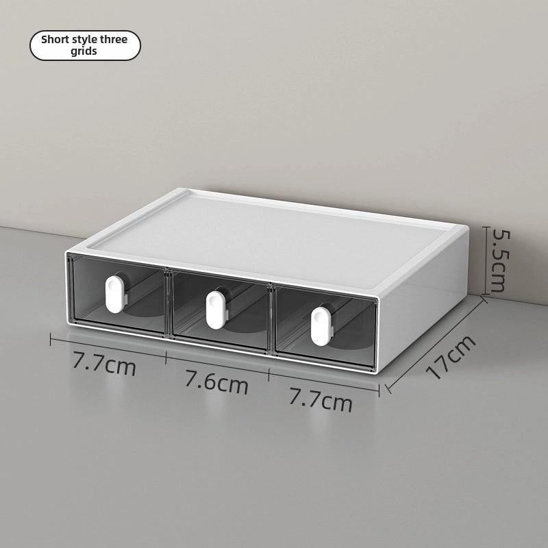 Dopamine Desk Organizer with Drawers Rubber Band Hairpin Jewelry Storage Box for Student Stationery | Desk Organizers