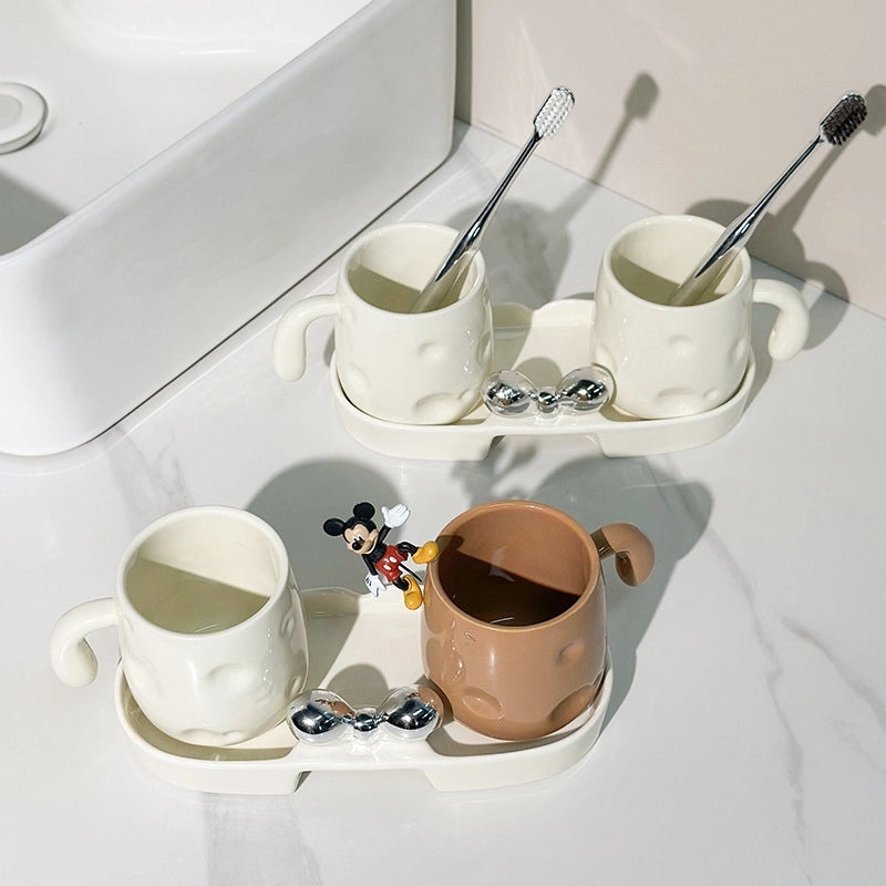Light Luxury Ceramic Toothbrush Cup for Hotel & Home | Bathroom Accessories