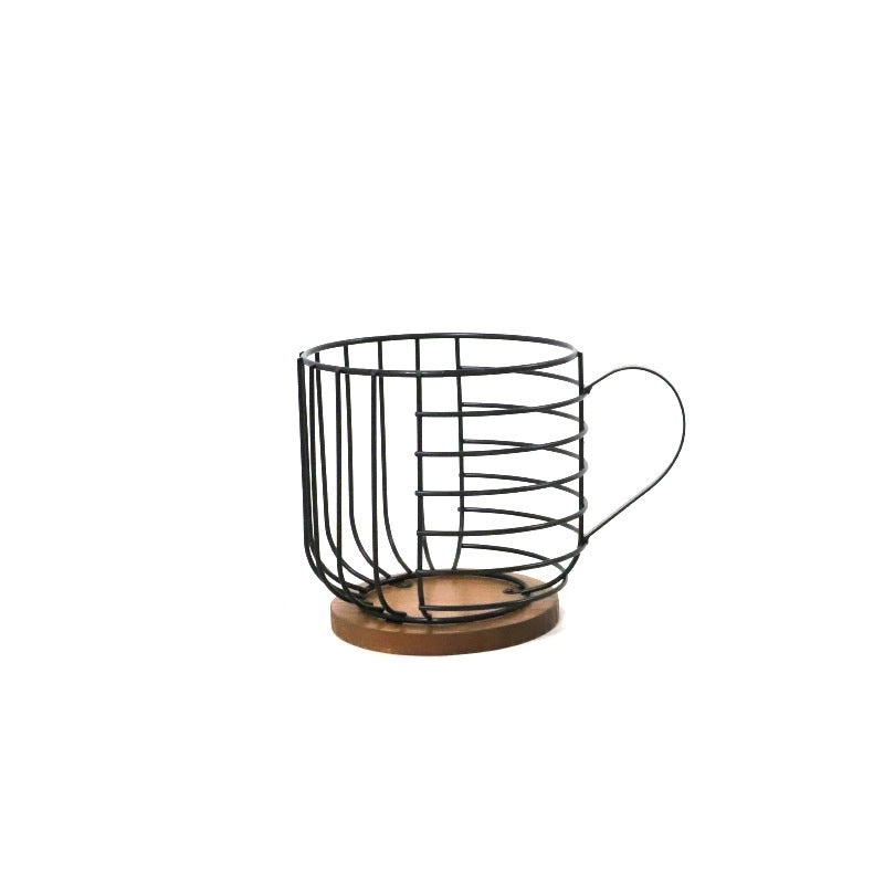Solid Color Iron Coffee Basket for Casual Use|Home & Kitchen Storage