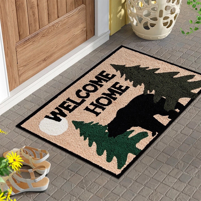 Imitation Coconut Palm Outdoor Door Mat Gray Non-Slip Floor Mat Durable Entryway Rug|Home Decor & Outdoor Mats