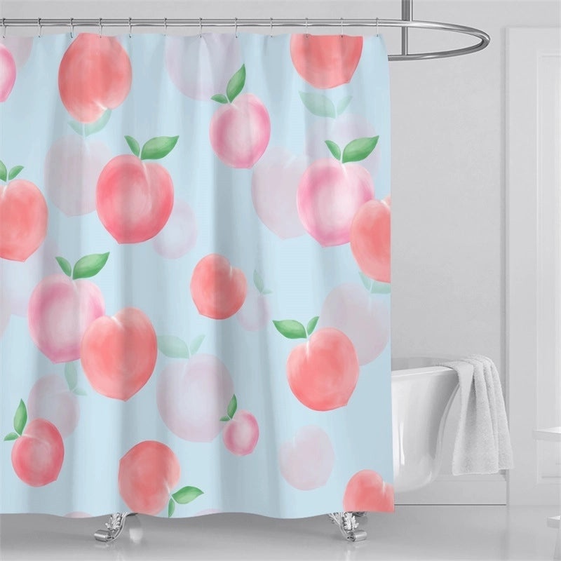 Fruit Pattern Polyester Shower Curtain for Bathroom Decor|Bathroom Accessories