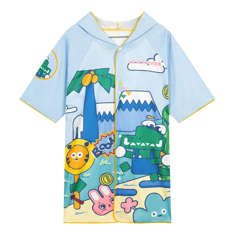 Baby Hooded Lemon Bath Towel Quick-Dry Cartoon Cloak Soft Kids Bathrobe | Baby & Kids Bath Towels