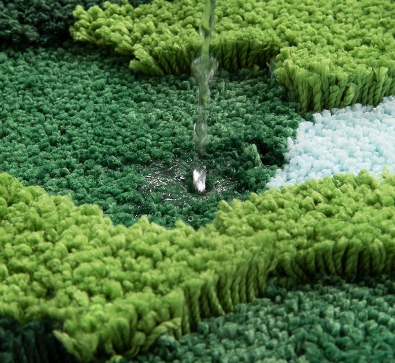 Floral Flocking Polyester Bath Rug for Casual Elegant Home Decor|Home & Living Bath Rugs