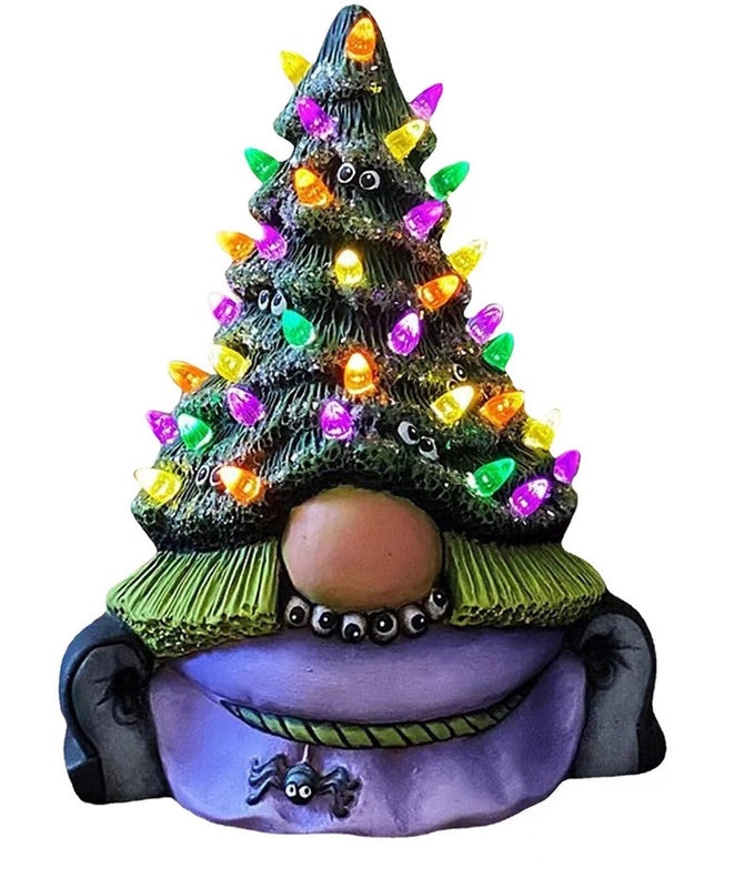 Festive Christmas Gnome Tree Sculpture Desktop Decoration Holiday Party Ornament Crafts|Home Decor & Ornaments