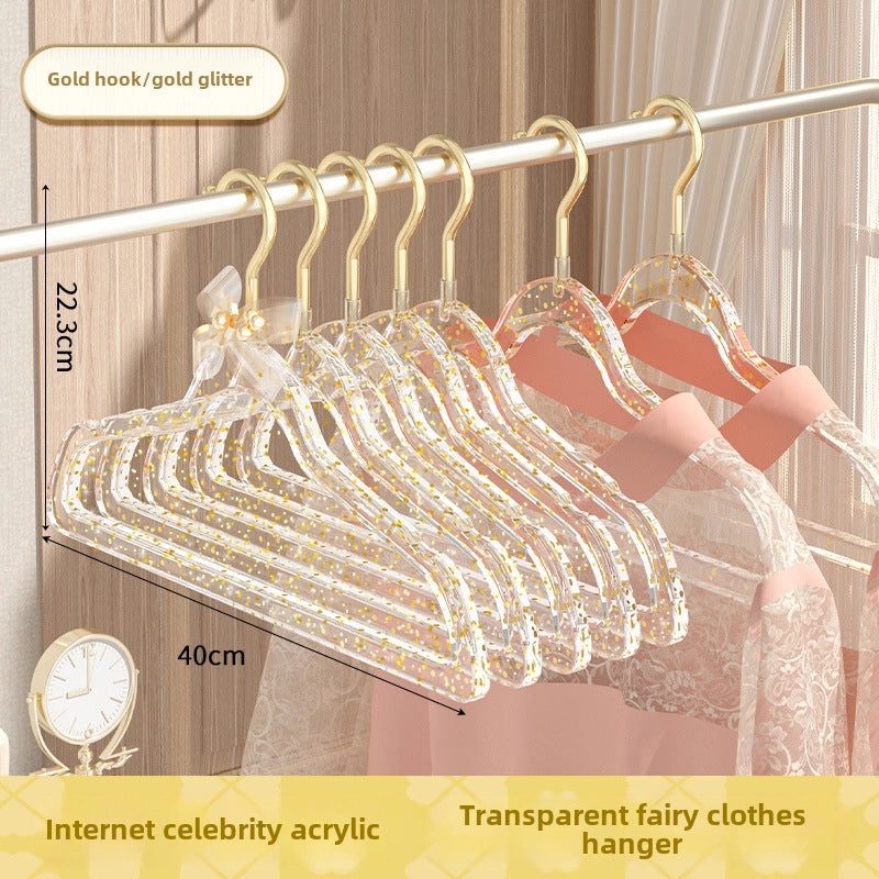 10 Pieces Transparent Acrylic Non-slip Clothes Hangers for Household and Store Use | Home & Living - Storage & Organization