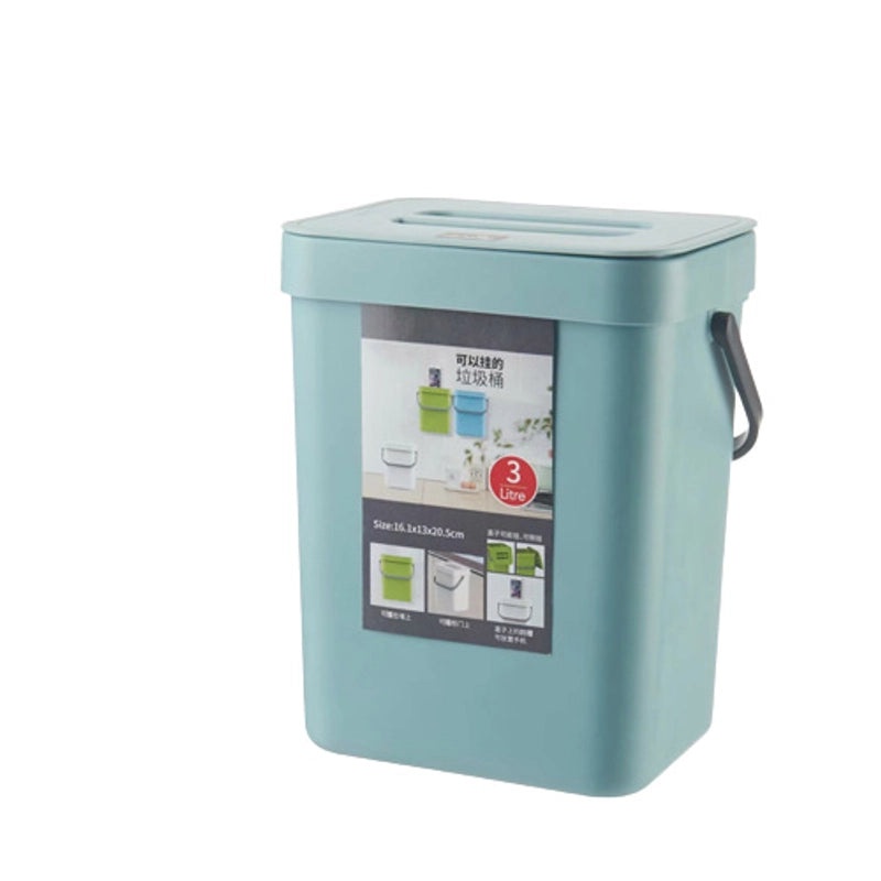 Wall-mounted Plastic Trash Can with Lid for Kitchen and Bedroom | Home & Kitchen Storage