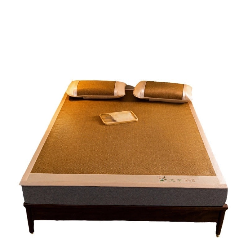 Artemisia Mat Ice Silk Cooling Mat Foldable Rattan Grass Mat for Mother and Baby Summer Air-conditioning Mat | Home & Living Rugs & Mats