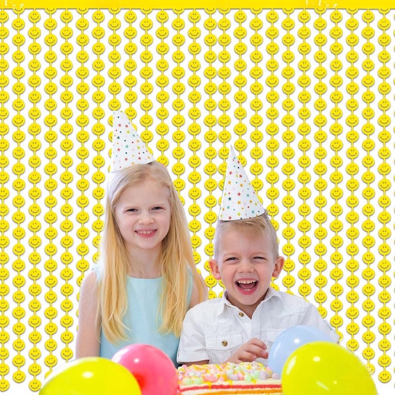 Minimalist Smile Face PET Indoor Party Door Curtain for Christmas Valentine’s Day New Year Festival|Home Decor Curtains