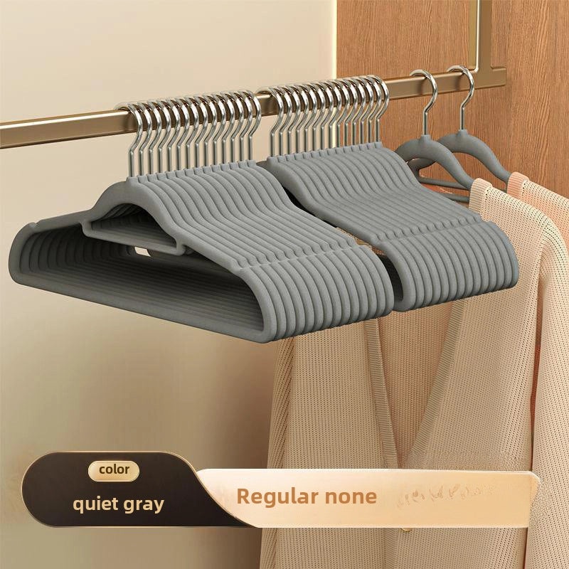 Non-slip Flocking Clothes Hanger Seamless Dual-use for Dry & Wet Garments | Home Storage & Wardrobe Organizer