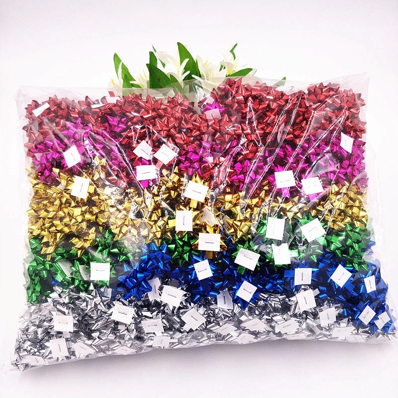11 Inch Six Color Star Flower Christmas Decoration Bulk Pack 1000 Bags | Holiday Decor