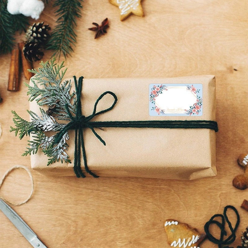 Floral Handwritten Blank Name Labels Roll 250 Sheets | Kitchen Storage & Organization Stickers | Home & Garden | Kitchen Supplies