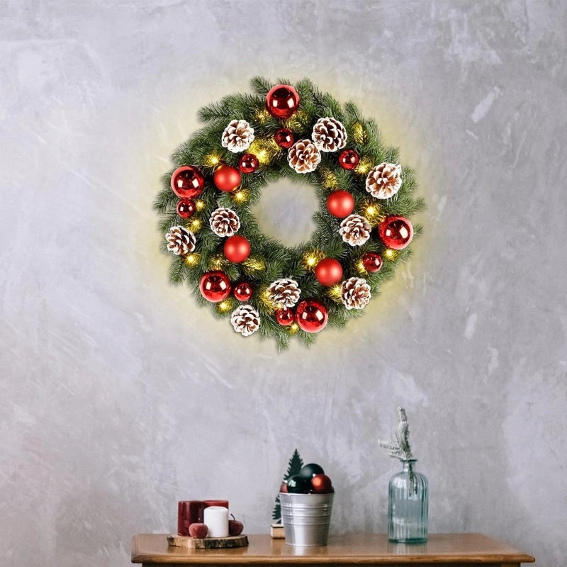 Christmas Wreath Door Hanging Christmas Decoration Holiday Pendant Window Props Festive Home Decor|Holiday Decorations